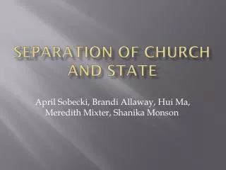 PPT Separation Of Church And State PowerPoint Presentation Free   Separation Of Church And State Dt 