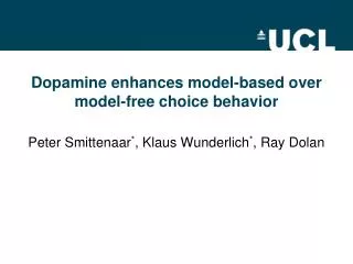 Dopamine enhances model-based over model-free choice behavior