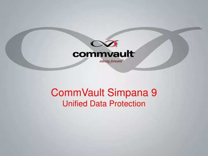 commvault simpana 9 unified data protection