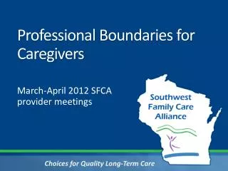 Professional Boundaries for Caregivers