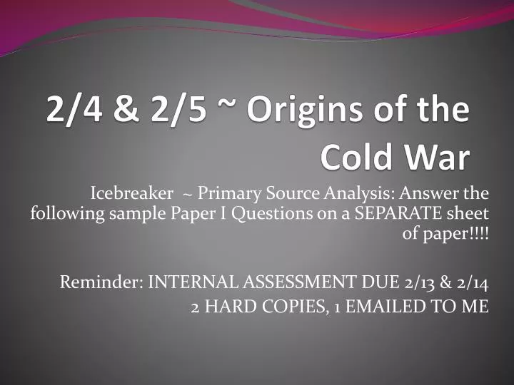2 4 2 5 origins of the cold war