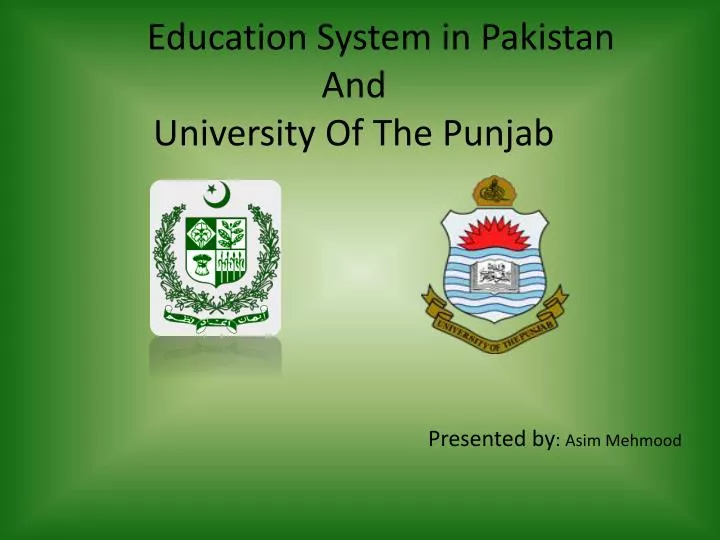 education system in pakistan and university of the punjab