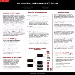 Overview for the MATP Program