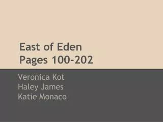 East of Eden Pages 100-202