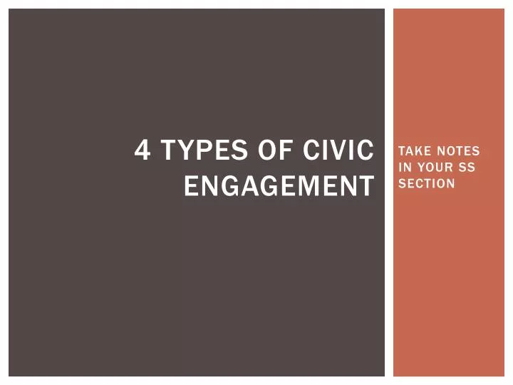 4 types of civic engagement
