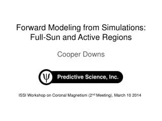 forward modeling from simulations full sun and active regions