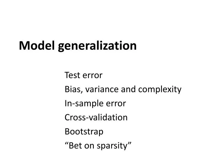 model generalization