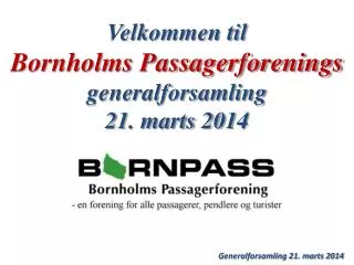 Generalforsamling 21. marts 2014