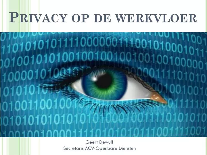 privacy op de werkvloer