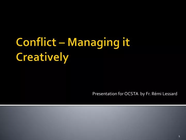 presentation for ocsta by fr r mi lessard