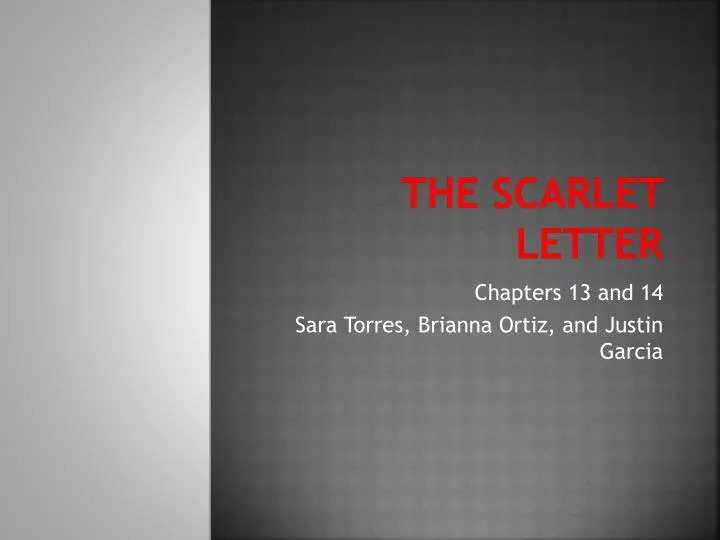 the scarlet letter