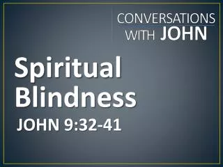 Spiritual Blindness