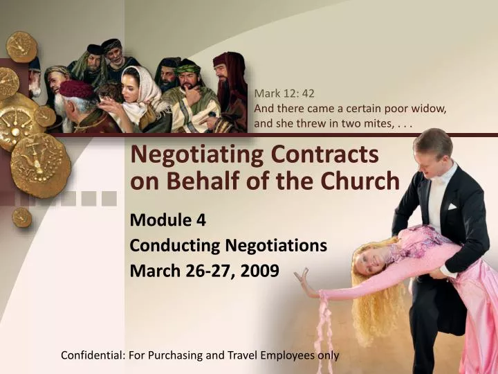 negotiating contracts on behalf of the church