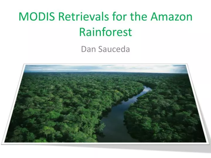 modis retrievals for the amazon rainforest