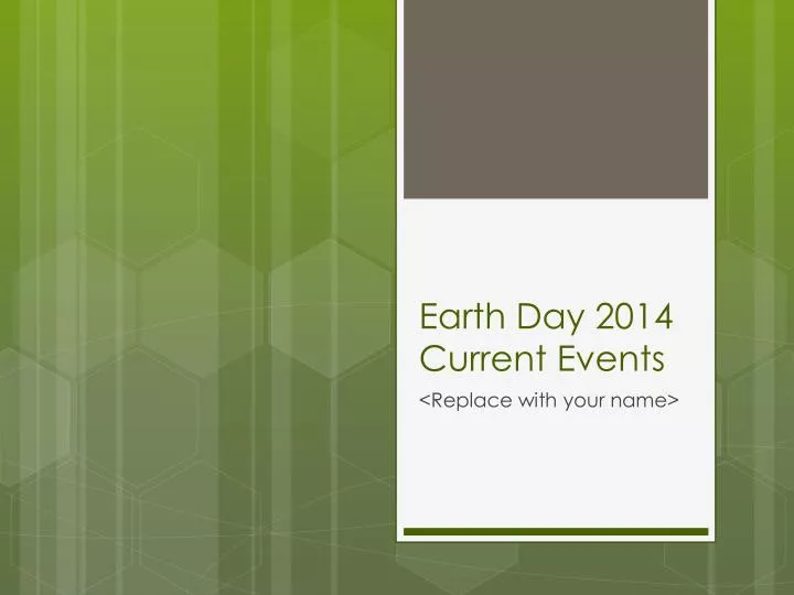 earth day 2014 current events