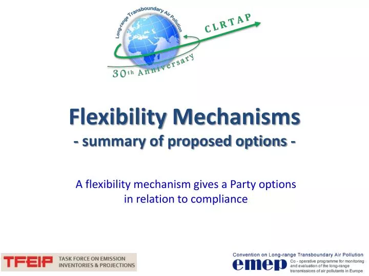 flexibility mechanisms summary of proposed options