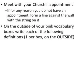 Meet with your Churchill appointment