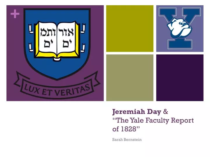 jeremiah day the yale faculty report of 1828