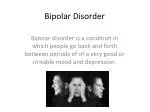 Bipolar Disorder - slide 1