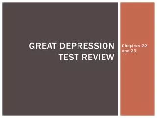 Great Depression Test Review