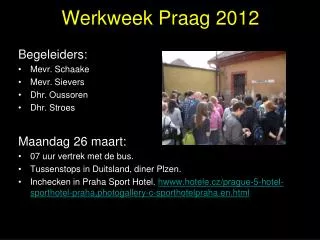 werkweek praag 2012