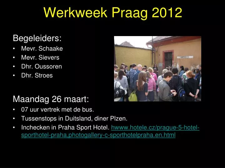 werkweek praag 2012