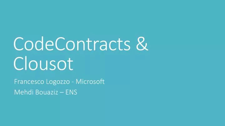 codecontracts clousot