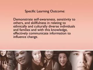 Specific Learning Outcome: