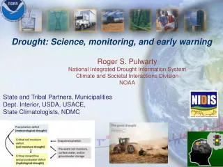 Drought: Science, monitoring, and early warning