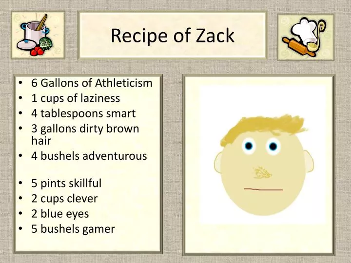 recipe of zack