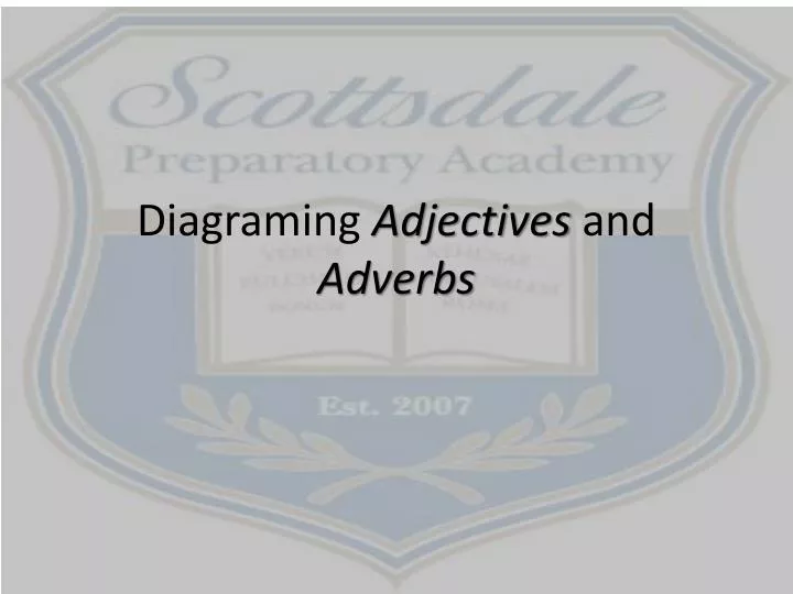 diagraming adjectives and adverbs