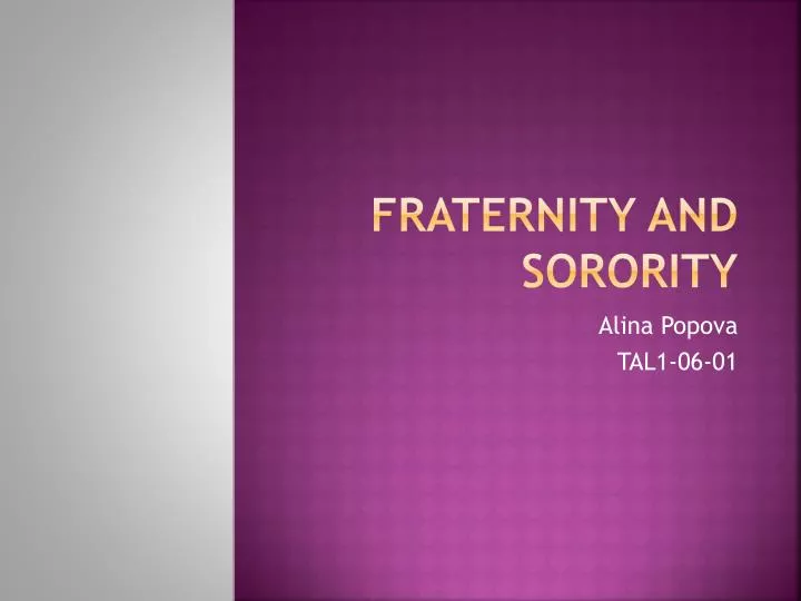 fraternity and sorority