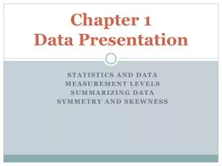 Chapter 1 Data Presentation