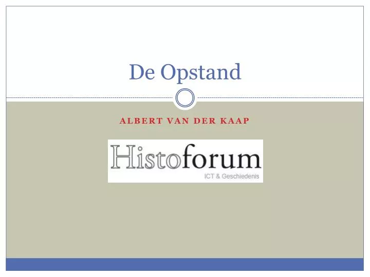 de opstand