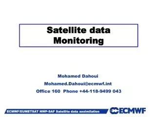 Satellite data Monitoring