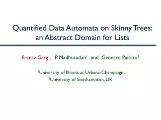 Quantified Data Automata on Skinny Trees: an Abstract Domain for Lists