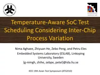 Temperature-Aware SoC Test Scheduling Considering Inter-Chip Process Variation