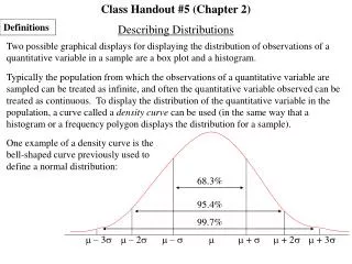 Class Handout #5 (Chapter 2)