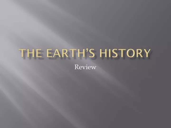 the earth s history
