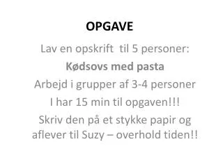 opgave