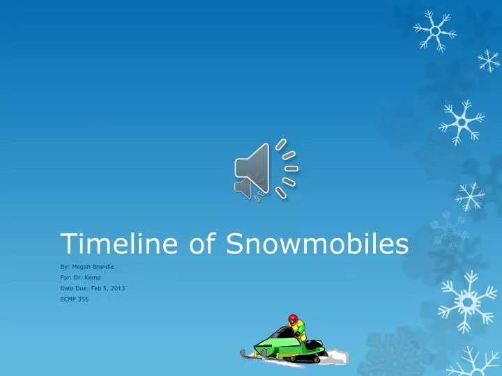 timeline of snowmobiles