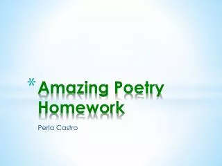 Amazing Poetry Homework