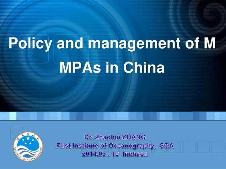 policy and management of mmpas in china
