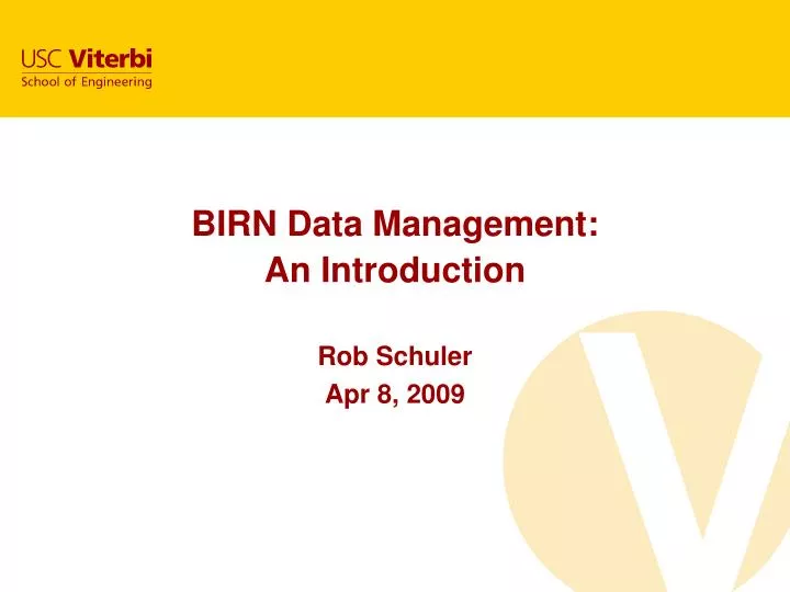 birn data management an introduction