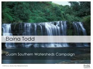 Elaina Todd Guam Southern Watersheds Campaign