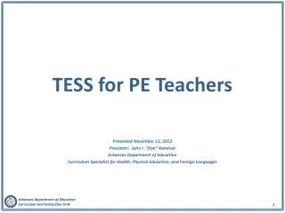 TESS for PE Teachers
