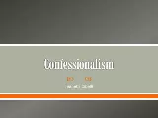 Confessionalism