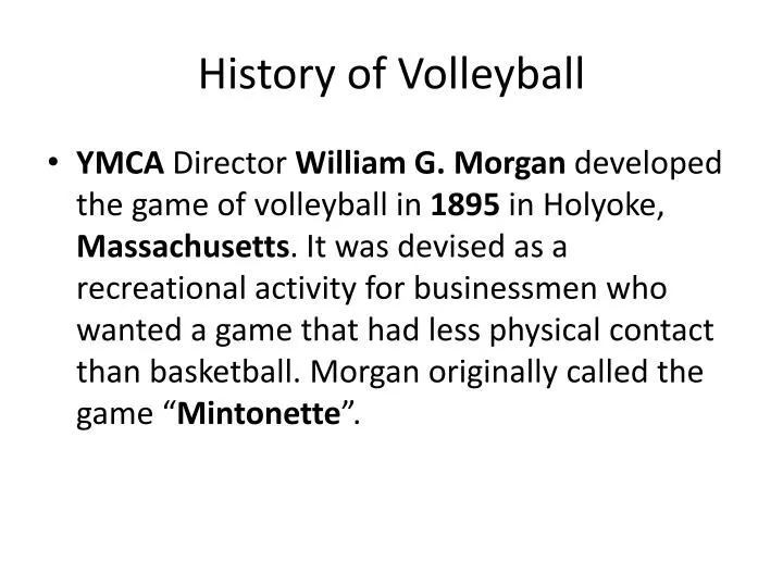 history of volleyball