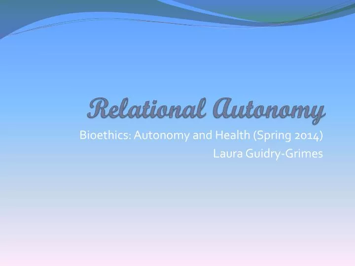 relational autonomy