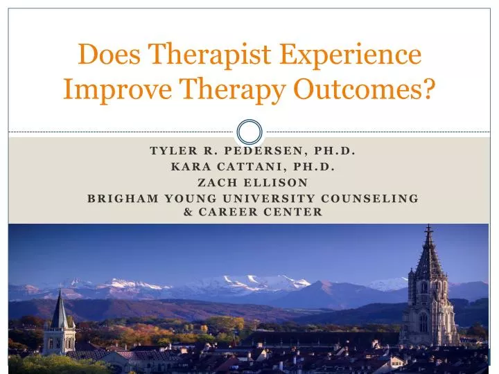 does therapist experience improve therapy outcomes